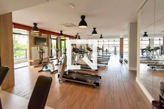 Área comum - Academia de apartamento para alugar com 1 quarto, 36m² em Campo Belo, São Paulo