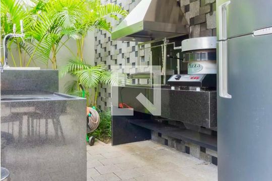 Área comum - Churrasqueira de apartamento para alugar com 1 quarto, 36m² em Campo Belo, São Paulo