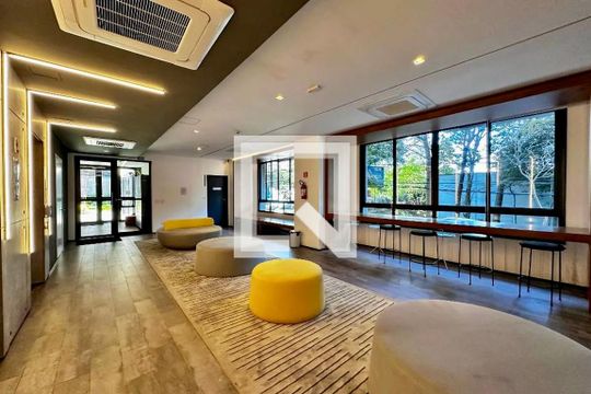 Hall Social Bloco de kitnet/studio à venda com 1 quarto, 25m² em Brooklin, São Paulo