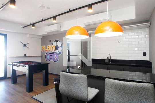 Área Comum - Sala de Jogos de kitnet/studio para alugar com 1 quarto, 12m² em Bom Fim, Porto Alegre