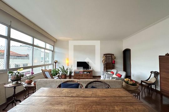 Sala de apartamento à venda com 4 quartos, 190m² em Leme, Rio de Janeiro