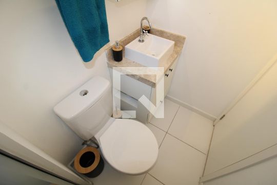 Banheiro de apartamento para alugar com 1 quarto, 28m² em Vila Dom Pedro Ii, São Paulo