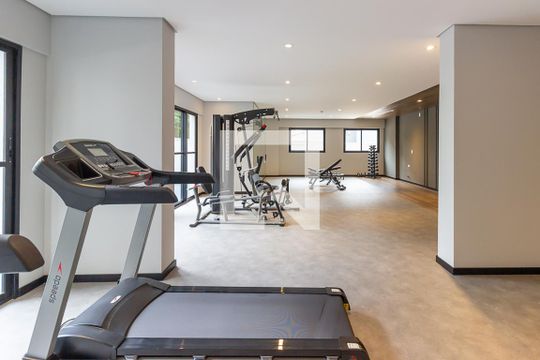 Área comum - Academia de apartamento para alugar com 1 quarto, 26m² em Jardim das Acacias, São Paulo