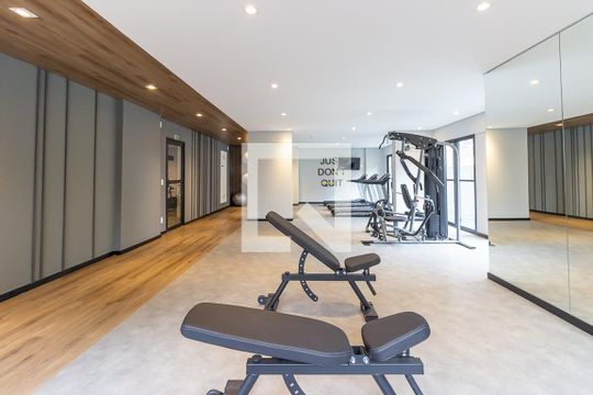 Área comum - Academia de apartamento para alugar com 1 quarto, 26m² em Jardim das Acacias, São Paulo