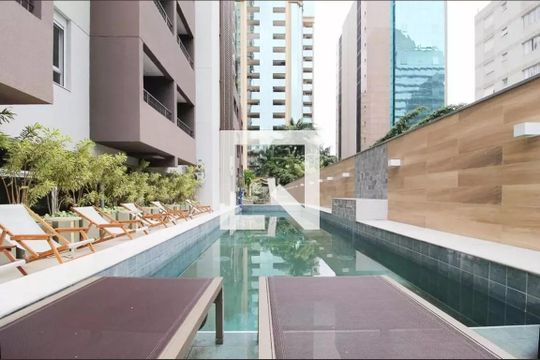 Área comum - Piscina de kitnet/studio para alugar com 1 quarto, 25m² em Vila Olímpia, São Paulo