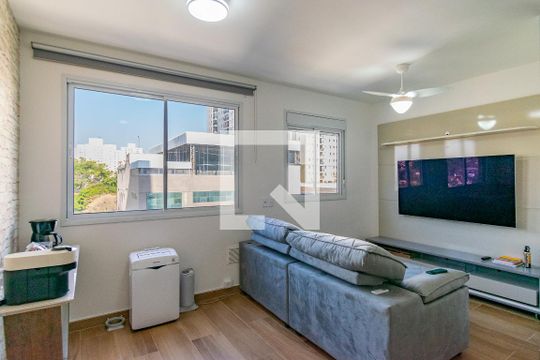 Sala de apartamento à venda com 1 quarto, 34m² em Vila Paulista, São Paulo