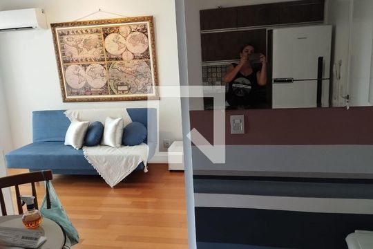 Sala de apartamento para alugar com 1 quarto, 38m² em Vila Angelina, São Bernardo do Campo