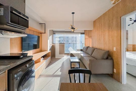 Sala de apartamento para alugar com 1 quarto, 40m² em Vila Mariana, São Paulo