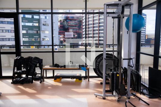 Área comum - Academia de kitnet/studio para alugar com 1 quarto, 47m² em Caminho das Árvores, Salvador
