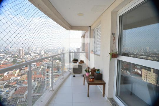 Varanda da Sala de apartamento para alugar com 3 quartos, 90m² em Vila Floresta, Santo André