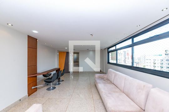 Sala de apartamento à venda com 3 quartos, 170m² em Belvedere, Belo Horizonte