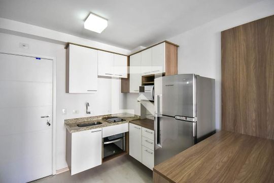 Cozinha de apartamento à venda com 1 quarto, 40m² em Panamby, São Paulo