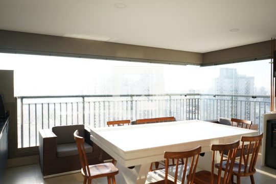 Varanda da Sala de apartamento à venda com 3 quartos, 129m² em Alto da Mooca, São Paulo