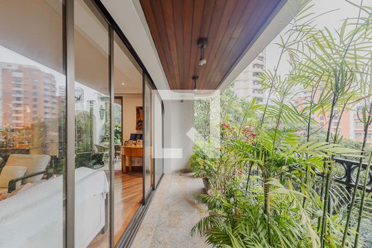 Varanda da Sala de apartamento à venda com 4 quartos, 402m² em Jardim Paulista, São Paulo
