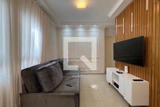Sala de apartamento à venda com 2 quartos, 63m² em Vila Santo Alberto, Santo André