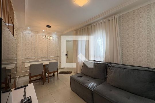 Sala de apartamento à venda com 2 quartos, 63m² em Vila Santo Alberto, Santo André