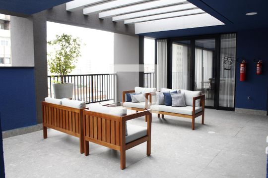 Área comum de kitnet/studio para alugar com 1 quarto, 23m² em Vila Buarque, São Paulo