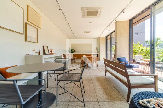 Área comum - Salão de festas de kitnet/studio à venda com 1 quarto, 31m² em Pinheiros, São Paulo