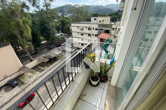 Varanda - Sala de apartamento à venda com 2 quartos, 57m² em Tanque, Rio de Janeiro