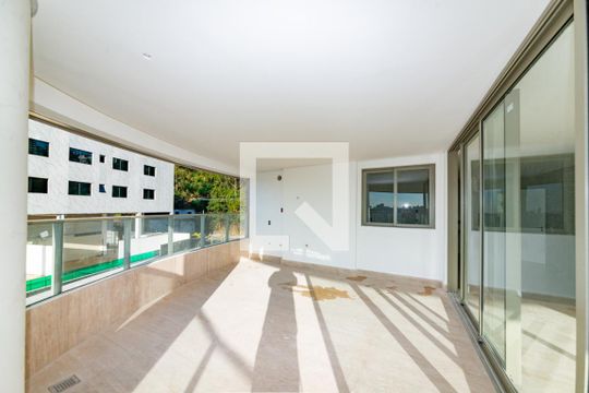Varanda da Sala 1 de apartamento à venda com 4 quartos, 323m² em Santa Lúcia, Belo Horizonte