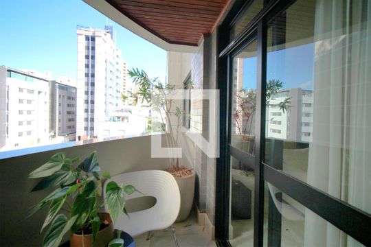 Varanda da Sala de apartamento à venda com 4 quartos, 140m² em Carmo, Belo Horizonte