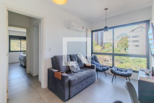 Sala de apartamento para alugar com 1 quarto, 41m² em Menino Deus, Porto Alegre