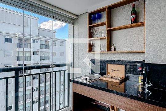 Varanda da Sala de apartamento para alugar com 1 quarto, 40m² em Brás, São Paulo