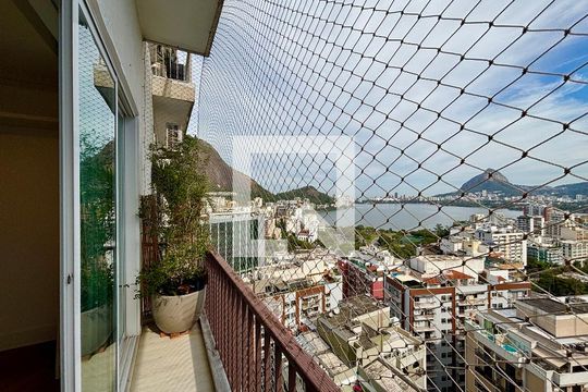 Varanda da Sala 1 de apartamento à venda com 2 quartos, 165m² em Humaitá, Rio de Janeiro