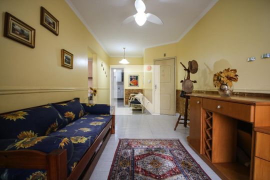 Sala de apartamento para alugar com 2 quartos, 82m² em Aviação, Praia Grande