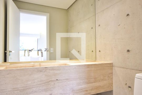 Lavabo da Sala de apartamento para alugar com 1 quarto, 70m² em Panamby, São Paulo