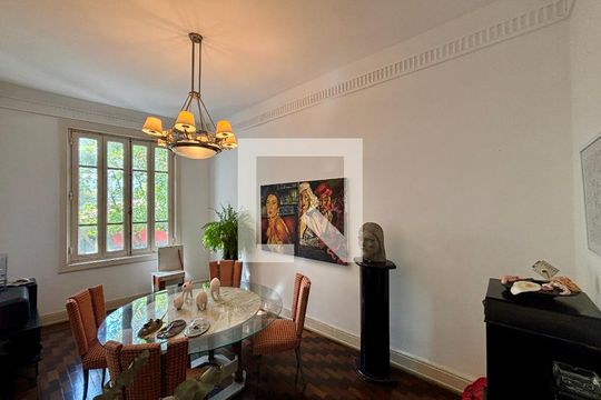 Sala de jantar de apartamento para alugar com 3 quartos, 145m² em Copacabana, Rio de Janeiro