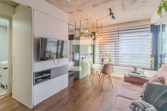 Sala de apartamento à venda com 1 quarto, 47m² em Menino Deus, Porto Alegre