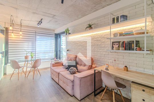Sala de apartamento à venda com 1 quarto, 47m² em Menino Deus, Porto Alegre