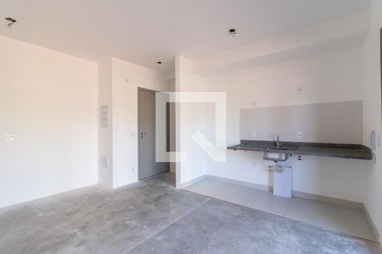 Sala/Cozinha de apartamento à venda com 1 quarto, 43m² em Cambuí, Campinas