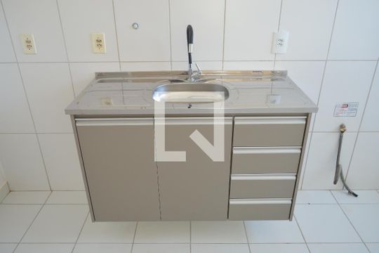 Cozinha e Área de Serviço de apartamento para alugar com 2 quartos, 47m² em Quinta da Primavera, Ribeirão Preto