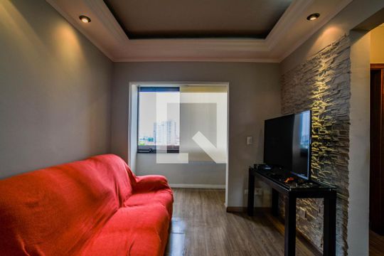 Sala de apartamento à venda com 2 quartos, 68m² em Vila Homero Thon, Santo André