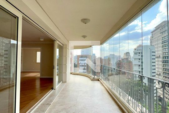 Varanda da Sala 1 de apartamento à venda com 3 quartos, 280m² em Jardim Paulistano, São Paulo