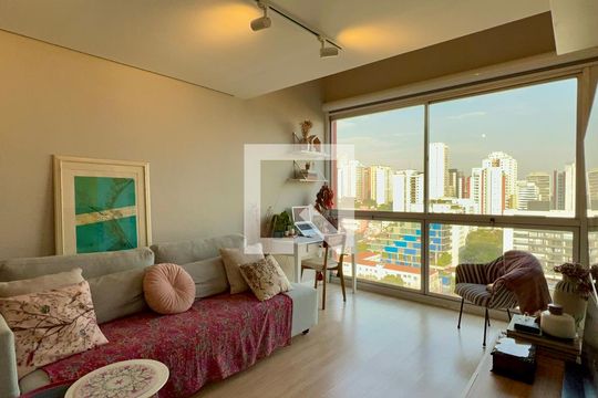 Sala de apartamento para alugar com 1 quarto, 60m² em Pinheiros, São Paulo
