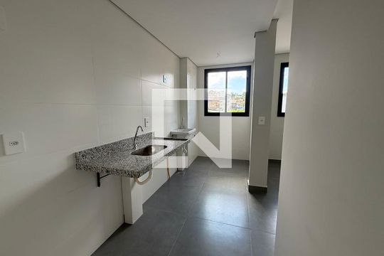 Sala/Cozinha de apartamento à venda com 2 quartos, 52m² em União, Belo Horizonte