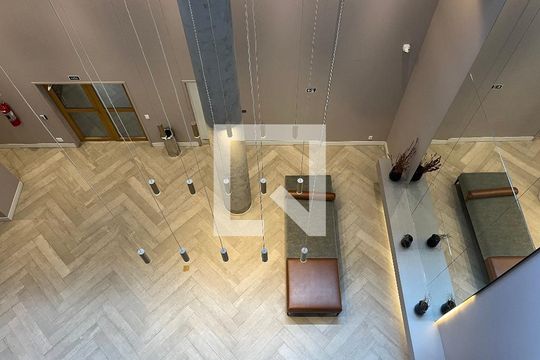 Hall de entrada de kitnet/studio para alugar com 1 quarto, 27m² em Barra Funda, São Paulo