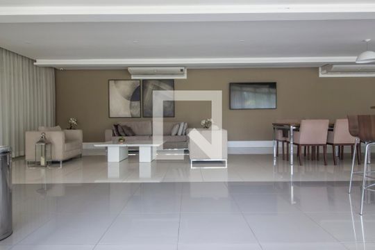 Área comum - Salão de festas de apartamento para alugar com 2 quartos, 130m² em Centro Empresarial Tamboré, Santana de Parnaíba