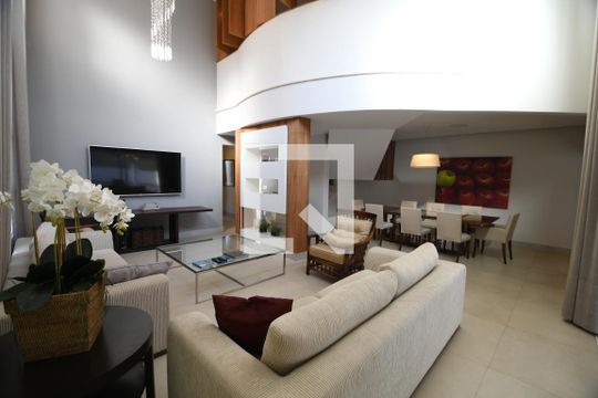 Sala de casa de condomínio à venda com 3 quartos, 364m² em Alphaville Dom Pedro, Campinas