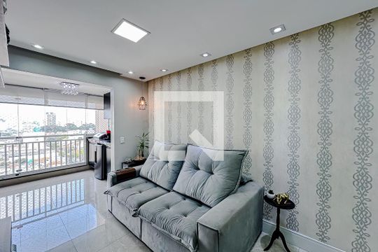 Sala de apartamento à venda com 2 quartos, 52m² em Vila Bertioga, São Paulo