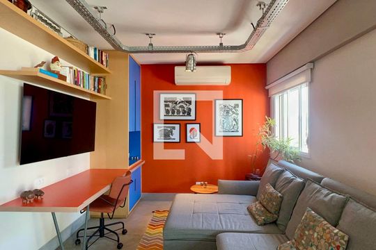 Sala/Cozinha de apartamento à venda com 1 quarto, 60m² em Pinheiros, São Paulo