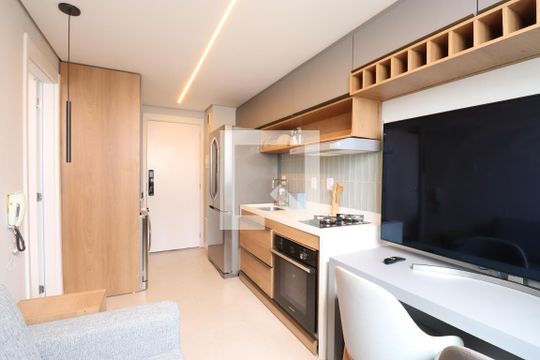 Sala/Cozinha de apartamento à venda com 1 quarto, 27m² em Lapa, São Paulo