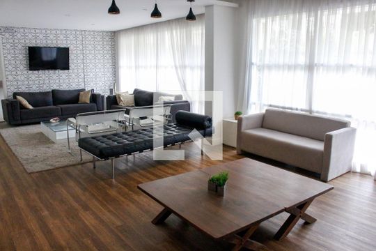 Área comum - Salão de festas de apartamento para alugar com 1 quarto, 40m² em Panamby, São Paulo