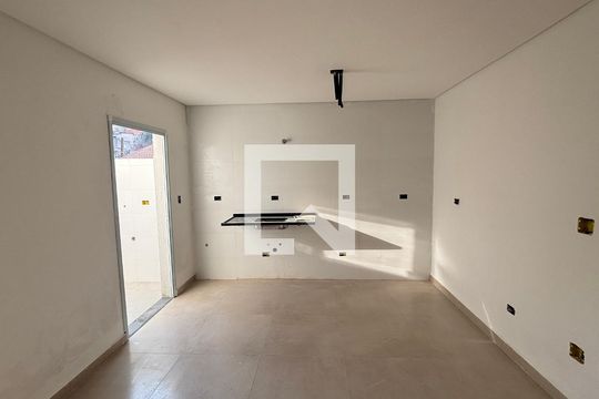 Sala/Cozinha de apartamento à venda com 2 quartos, 58m² em Vila Amabile Pezzolo, Santo André