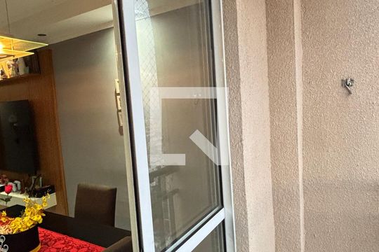 Varanda da Sala de apartamento para alugar com 3 quartos, 69m² em Parque Erasmo Assunção, Santo André