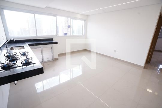 Sala/Cozinha de apartamento à venda com 2 quartos, 61m² em Setor Marista, Goiânia