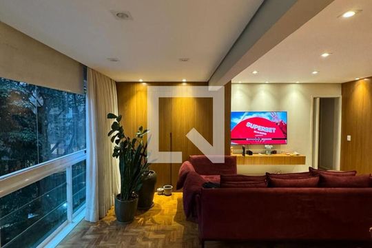Sala de apartamento à venda com 3 quartos, 112m² em Vila Olímpia, São Paulo